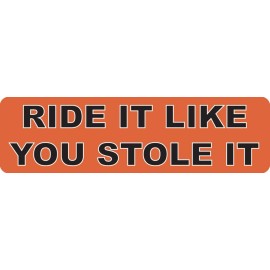 USA Biker Goods Ride It Like You Stole It Motorcycle Helmet Stickers