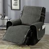 STONECREST Recliner Chair Cover, Water Resistant Velvet Quilted Slipcover, Stay