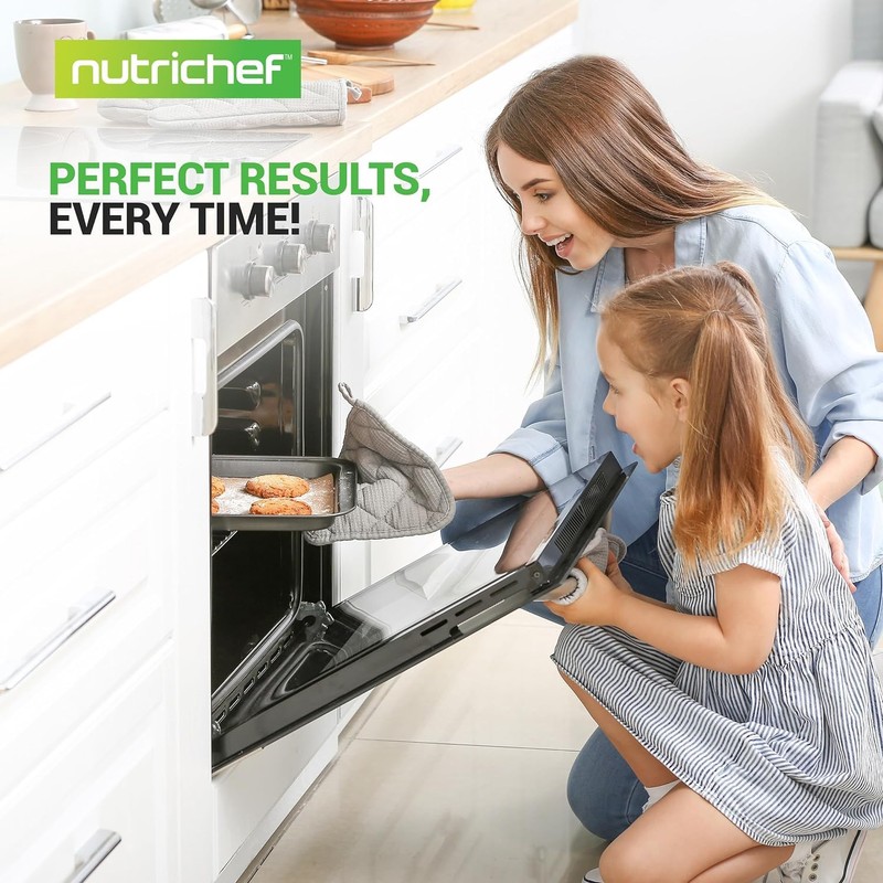 NutriChef 10-Piece Non-Stick Baking Set – Heavy-Duty Carbon Steel Bakeware
