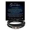 To My Grandson Bracelet from Grandma Grandpa With Heartfelt Message