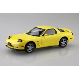 Aoshima Bunka Kyozai 1/32 Raku Plastic Snap Kit No.04-CY Amfini FD3S RX-7 Competition Yellow Mica Color Coded Plastic Model (Automotive)