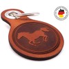 Samunshi® Leather Keyring with Engraving with Various Motifs Gifts Made