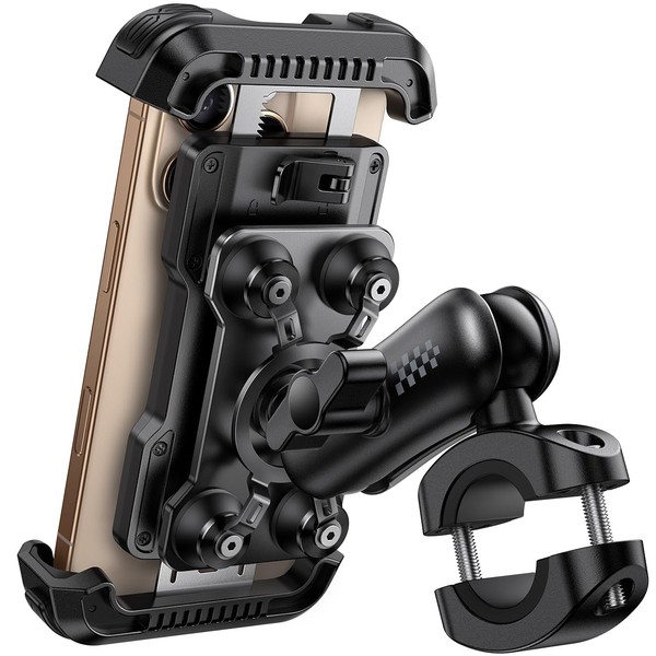 Aomiker Motorcycle Phone Mount Holder - [Metal Extension Arm] [Dual