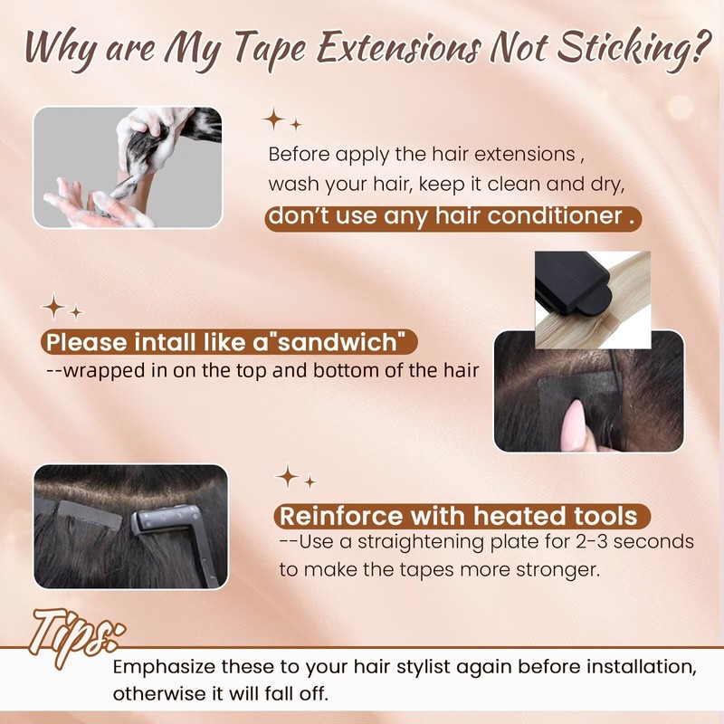 Hetto Tape in Hair Extensions Human Hair 40g 12 Inch