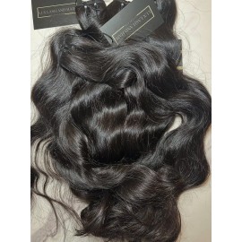 100% Human Hair Extension Burmese Curly Hair Vendors High Quality Double Weft Raw Cuticle Aligned Human Hair Bundlesstyle: Straight, color: Black, Stretched Length: 14 in