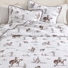 PANGUSHAN 100% Cotton Quilt Queen Size, Ranch Life Cowboy Rodeo