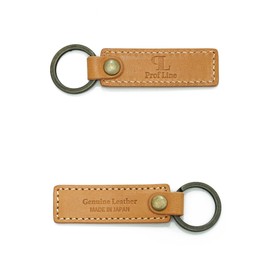 Prof Line Profline Key Holder, Leather, Small Tag, 2 Pieces, Bonded Tochigi Leather, Men's, Women's, Genuine Leather, Hinoki