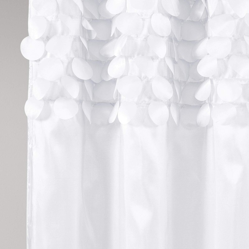 Lush Decor Lillian Shower Curtain, White, 72" x 72\
