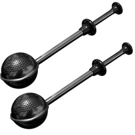 JETKONG Baker's Dusting Wand for Sugar, Flour and Spices, Stainless Steel Powdered Sugar Shaker Duster Sifter, Set of 2 (Black)