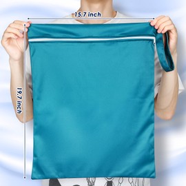 Shappy 2 Pcs Large Travel Laundry Bag Washable Waterproof Wet Dry Bag Large Dirty Clothes Bag Bathing Workout Bag(Solid Green Pink)