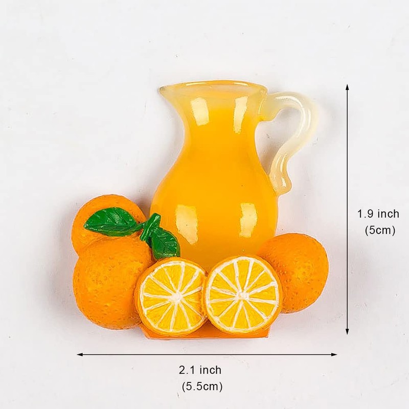 Orange Juice Shaped Fridge Magnet, Fruit Juice Creative Refrigerator Magnet,