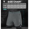 RDX Men’s Running Shorts, 2 in 1 Athletic Breathable Quick