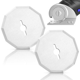 JIANWEI 2pcs Replacement Rotary Cutter Blade Compatible for ZipSnip 4V Cordless Electric Scissors, Sewing Crafting Rotary Cutter Blade Fit for RC2600K, RC2601, RC2602, WX080L, WX081L(Silver)