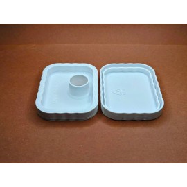 Unbranded Vinyl Downspout endcaps size 2x3 (set of 2) - Kratky/N-F-T hydroponics DIY - 1 out x 1 blind, White