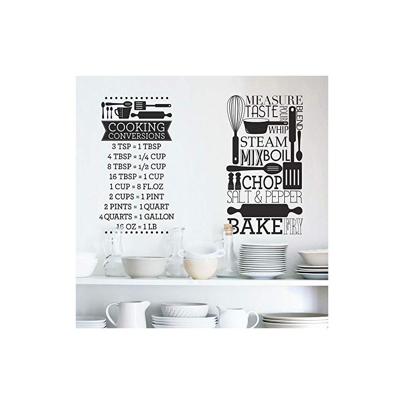 RoomMates Cooking Conversions - Vinilo decorativo para pared, multicolor