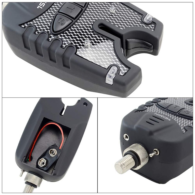Hirisi Tackle Fishing Bite Alarms and LED Swinger Set Blue