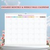 Blank Monthly Weekly Wall Calendar, Undated Monthly Planner Note Pad