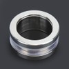 Stainless Steel Round Handle Bath Glass Embedded Hollow Pull Knob