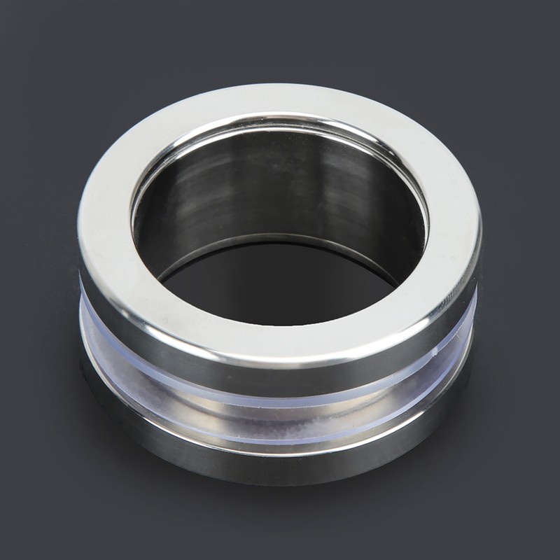 Stainless Steel Round Handle Bath Glass Embedded Hollow Pull Knob