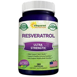 100% Natural Resveratrol Supplement - 1000mg Per Serving - 180 Capsules | Max Strength Antioxidant Polyphenols Complex - Trans-Resveratrol Pills for H