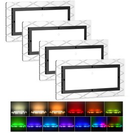 BlueFire Upgrade 1800LM Bright LED RV Light Interior, 3 Color Temperatures,8 Multi-Color Side Lights, RV Ceiling Dome Lights for RV Camper Van Motorhome Boat Trailers (Multicolor-4Pack)