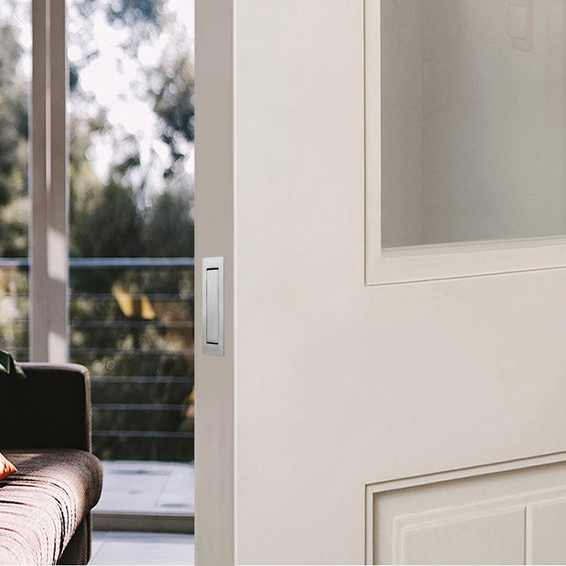 Vancoho Pocket Door Pull Handle, Stainless Steel Edge Pull, Recessed