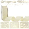 MEEDEE Ivory Grosgrain Ribbon 1-1/2 Inch Grosgrain Hair Ribbon 50