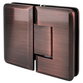 Brixwell H-MB180GTGA-ACP Adjustable Majestic Series Glass-to-Glass Mount Hinge 180 Degree Antique Copper