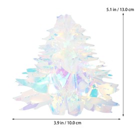 Happyyami Iridescent Hanging Decorations Christmas Tree Foil Decorative Rainbow Shine Ornaments for Christmas Wedding Birthday Party Supplies 5 inch