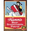 Hamm's Bear - Snowmobile Patrol - Man Cave - Metal