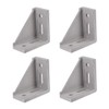 sourcing map Corner Bracket Gusset, 80mm x 80mm for 4040