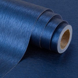 Yarcony Metallic Wrapping Paper Roll - 17 Inch x 16.5 Ft Royal Blue Brushed Texture Gift Wrap for Wedding, Birthday, Baby Shower, Bridal Shower, Party and Chritmas