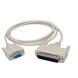 PNGKNYOCN DB9 to DB25 Conversion Cable RS232 Female to DB25 Male Null Modem Serial Parallel Printer Cable for DTE PC Mac Linux Data Transfer Communication (1.5M)