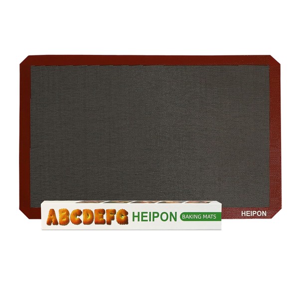 HEIPON Non-Stick Perforated Silicone Baking Mat,22.44"Lx14.57"W,Reusable,Easy to Clean,Breathable Puff Baking