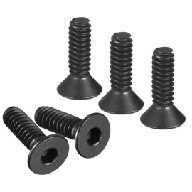 Unifizz #5-40 x 0,95 cm Flachkopfschrauben mit Innensechskant, Karbonstahl, 10,9 mm, Senkkopfschrauben, Vollgewinde, Schwarzoxid-Verbindungselemente, 20 Stück