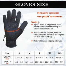 Drasry Neoprene Fishing Gloves Touchscreen 3 Cut Fingers Warm Cold Weather Waterproof Suitable for Men and Women Ice Fishing Fly Fishing Photography Motorcycle Running Shooting