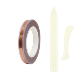 eZAKKA - Lámina de cobre para vidrieras, cinta de cobre conductora de doble cara con vidrieras, manualidades, soldadura con 2 herramientas de aluminio, 8,8 mm x 50 m, estilo B