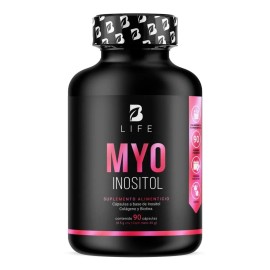 Inositol De 90 Cápsulas De 500mg Myo Inositol B Life