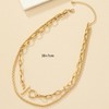 ALRNBY Gold Stacked Necklace for Women Paper Clip and Rope