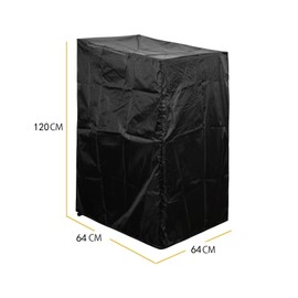 WANGYZJ Garden Chair Covers, 210D Outdoor Patio Furniture Covers, Waterproof Outdoor Lawn Patio Furniture Covers for Stackable Chairs Outdoor Furniture (Black,64 x 64 x 120)