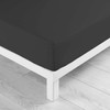 douceur d'intérieur, Fitted Sheet (160 x 200 cm) Lina Black,