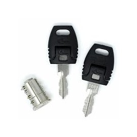 (Chrome) Replacement Lock Core Kit Includes 2 Keys for Cyber Lock CD0008