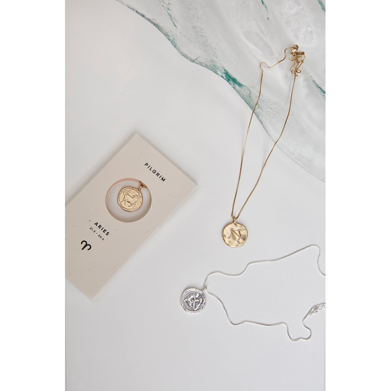 Pilgrim Jewellery Necklace with Zodiac Sign, Silver Plated, Capricornus