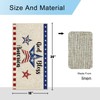 Dlzdn 4th of July Patriotic Blue Red Star Door Mat