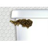 Functional Fine Art Roses Toilet Flush Handle-Front Mount in Antique