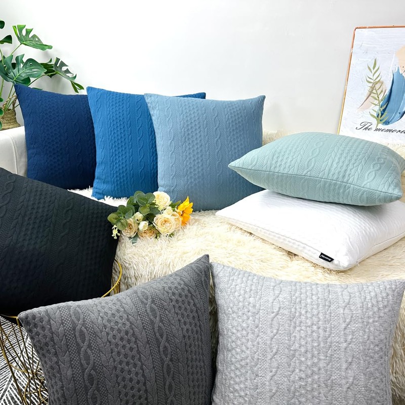Booque Valley Throw Pillow Covers, Pack of 2 Super Soft