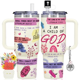 AiHeart Christian Gifts for Women Faith,Inspirational Gifts for Women,Religious Gifts for Women,Birthday Gifts for Women,40oz Christian Tumbler with Handle,Easter Mother's Day for Mom Sister Aunt