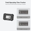 NInE-ROnG AC/DC Hour Meter, Digital Engine Hourmeter Gauge 5-35V, Non-Resettable