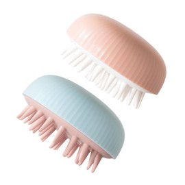 TOVINANNA 2pcs Scalp Brush for Hair Cleaning and Relaxation Ergonomic Shower Scrubber for All Hair Types and Colors for and Scalp Care