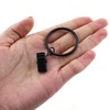 TAODAN 10PCS 1.26 Inch Black Stainless Steel Curtain Rings with